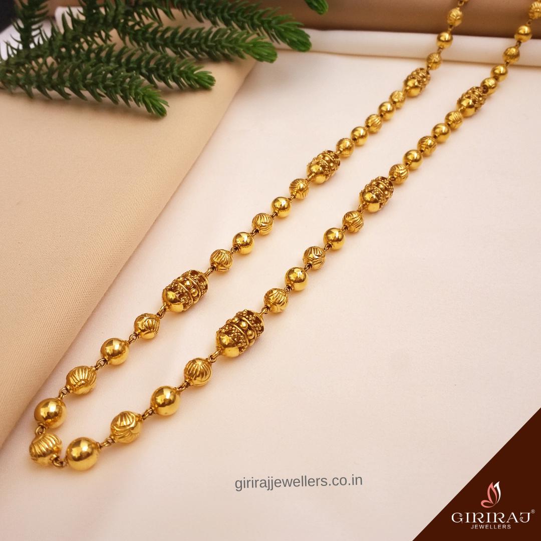 22k Gold Handmade Mala Design | Giriraj 